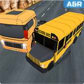 Corrida no simulador de rodovia de ônibus escolar