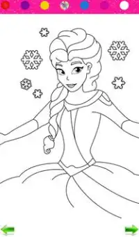Frozen Princess Coloring Screen Shot 1