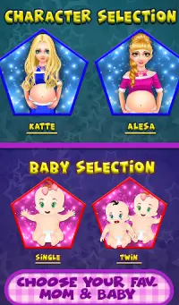 الأم الحامل وحديثي الولادة لعبة رعاية الطفل التوأم Screen Shot 12