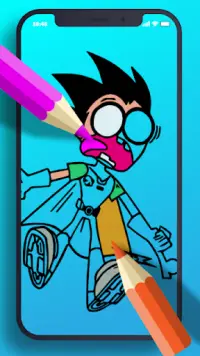 Teen Titans Coloring Go Cartoon game Screen Shot 0