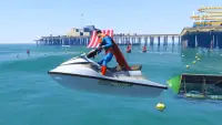 सुपर जेट स्की स्टंट्स - सागर रन रेसिंग Screen Shot 4