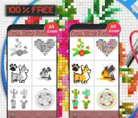Cross Stitch Coloring By Number-Pixel Art Screen Shot 1