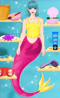 Putri Mermaid Makeup dan Dress up Screen Shot 1