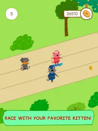 Kid-e-Cats Skateboard Racing Rush. Kids games Screen Shot 10