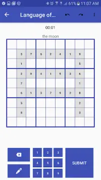 Language of Sudoku Screen Shot 1