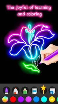 Learn To Draw Glow Flower Screen Shot 6