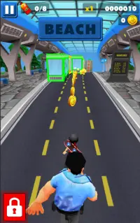 Subway Ninja Run:Surfer in the road Screen Shot 2