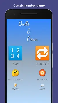 Bulls and Cows : the number game 🔢 Screen Shot 0