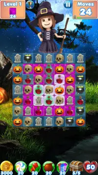 Halloween Games 2 - fun puzzle games match 3 games Screen Shot 0