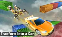Impossible Race Car Driving Stunts Transform Robot Screen Shot 3