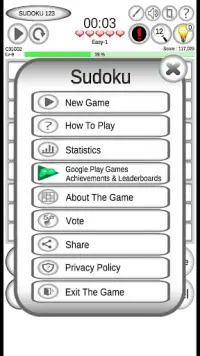 Sudoku 123 - Offline Game Screen Shot 0