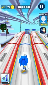 Subway Blue Hedgehog Run Screen Shot 1