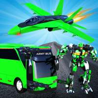 Army Bus Robot:Flying Car Game