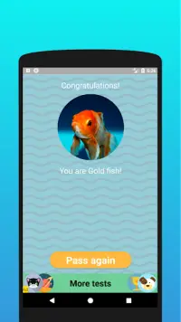 Which sea creature are you? Test Screen Shot 3