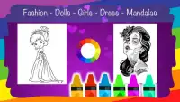 Мода девочек кукла раскраски несколько книг Screen Shot 1