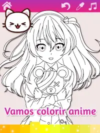 Anime Manga Coloring Pages com efeitos animados Screen Shot 0