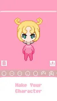 Pixel Anime Girl : Mochi Screen Shot 1