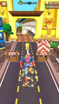 Subway Spider Rush - Amazing Super Hero Man Run Screen Shot 4
