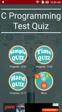 C Programming Test Quiz Screen Shot 0