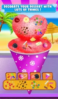 Snow Cone Maker 2017 – Beach Party Food Games Screen Shot 9