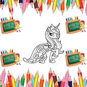 Coloring Book Unicorn Pony