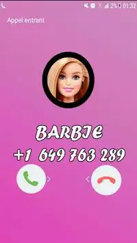 call from princess barbie fakee advntss Screen Shot 2