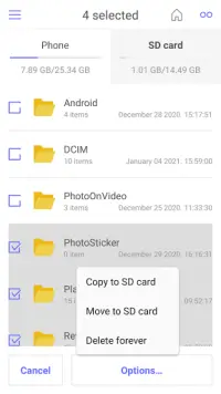 SD File Transfer (Move Files To SD Card Or Phone) Screen Shot 1