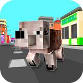 Cube City: Dog Simulator 3D