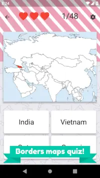 Asia and Middle East countries - flags quiz Screen Shot 3