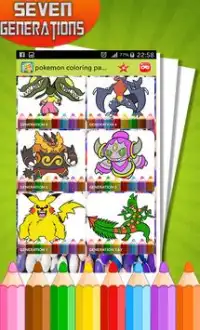 coloring pokem monsters game Screen Shot 6