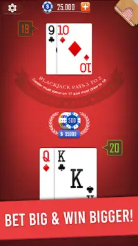Blackjack 21 card game Screen Shot 3