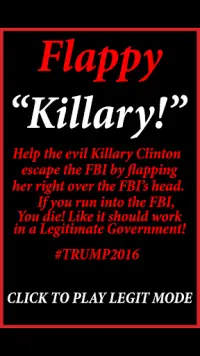 Flappy Hillary "Killary" Screen Shot 1