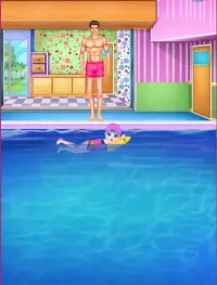 Научитесь плавать - игра для девочек в аквапарке Screen Shot 12