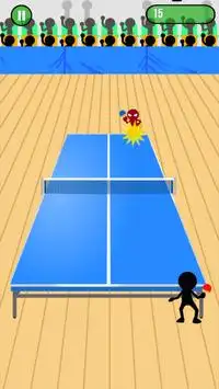 Stickman Tennis da tavolo Screen Shot 2