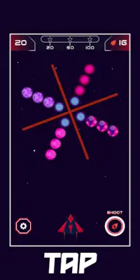 Tap - Space Shooter, Galaxy Shooting, Attack Game! Screen Shot 0