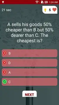 General Mathematics test Quiz Screen Shot 3