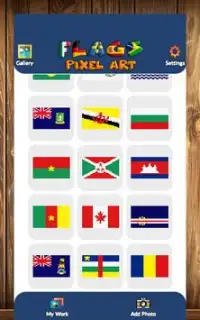 Flags of the World Pixel Art - Color by Number Screen Shot 1