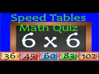 Speed Tables Math Quiz Screen Shot 0