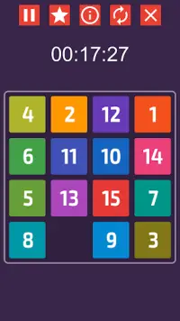 15 Puzzle - Classic Fifteen Number Game Screen Shot 2