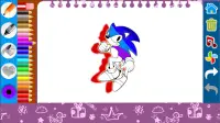 coloring hedgehog soni 2 Screen Shot 4