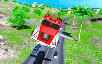Flying Robot Fire Truck Game Screen Shot 4