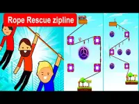 ROPE RESCUE ZIPLINE – UNIQUE PUZZLE GAME Screen Shot 0