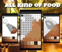 Coloring Food by Number: Food Pixel Art Screen Shot 1