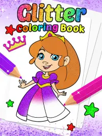 Colouring Games - Glitter Colouring Art Screen Shot 0