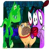 Cowardly Puppy Dog In The Courage Adventure