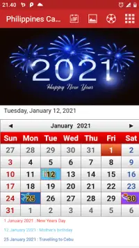 Philippines Calendar 2021 Screen Shot 0