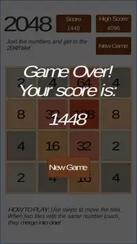 Best Puzzle 2048 Original Game Screen Shot 1