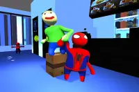 Spider vs Baldi Fall Neighbor Flat Screen Shot 2