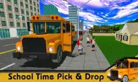باص المدرسة لعبة محاكاة المدينة الحديثة سائق مدرب Screen Shot 2