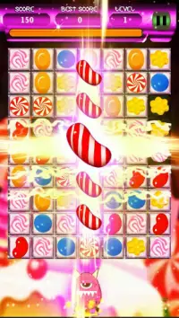 Sweet Gummy Bear - Gratis Match 3-spel Screen Shot 0